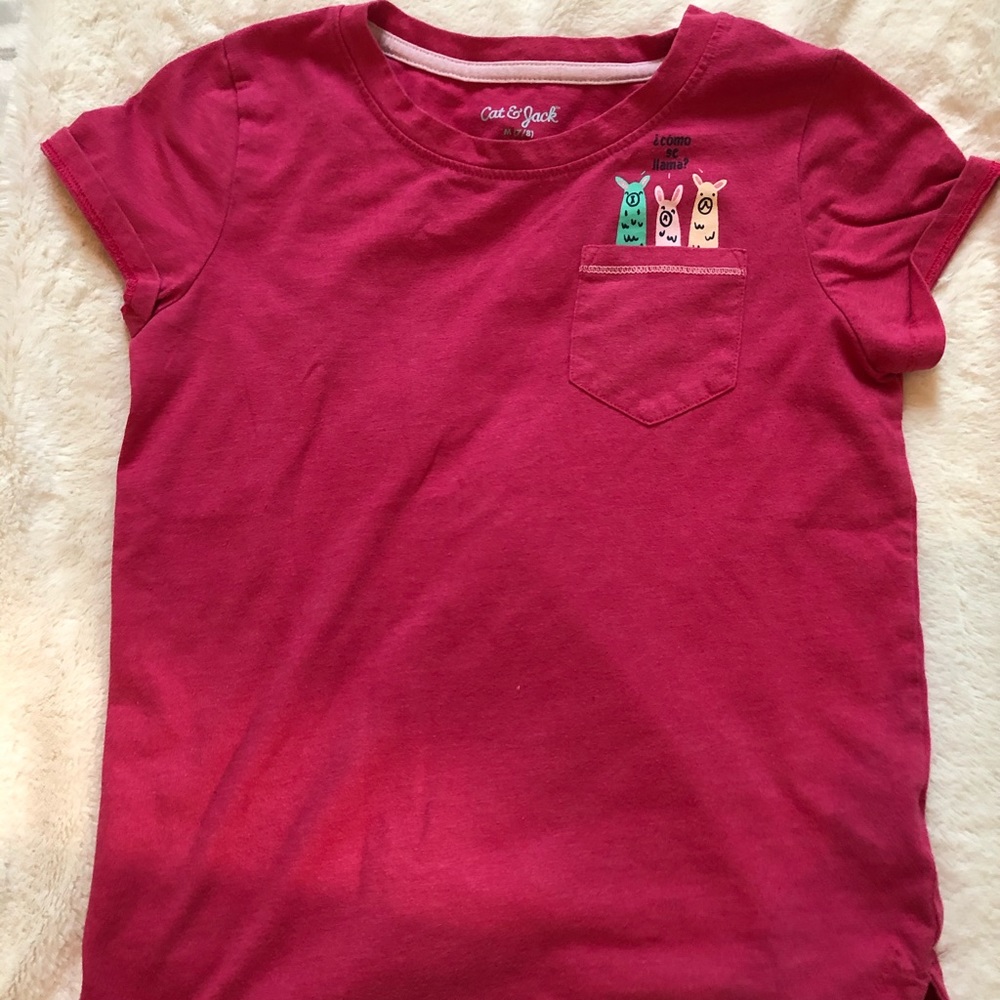 Hot pink llama shirt